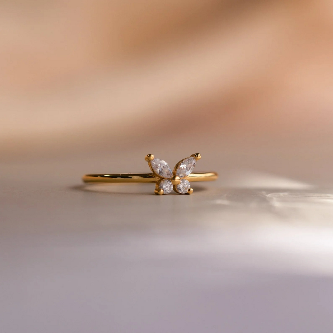 Bright Butterfly - Delicate Butterfly Ring