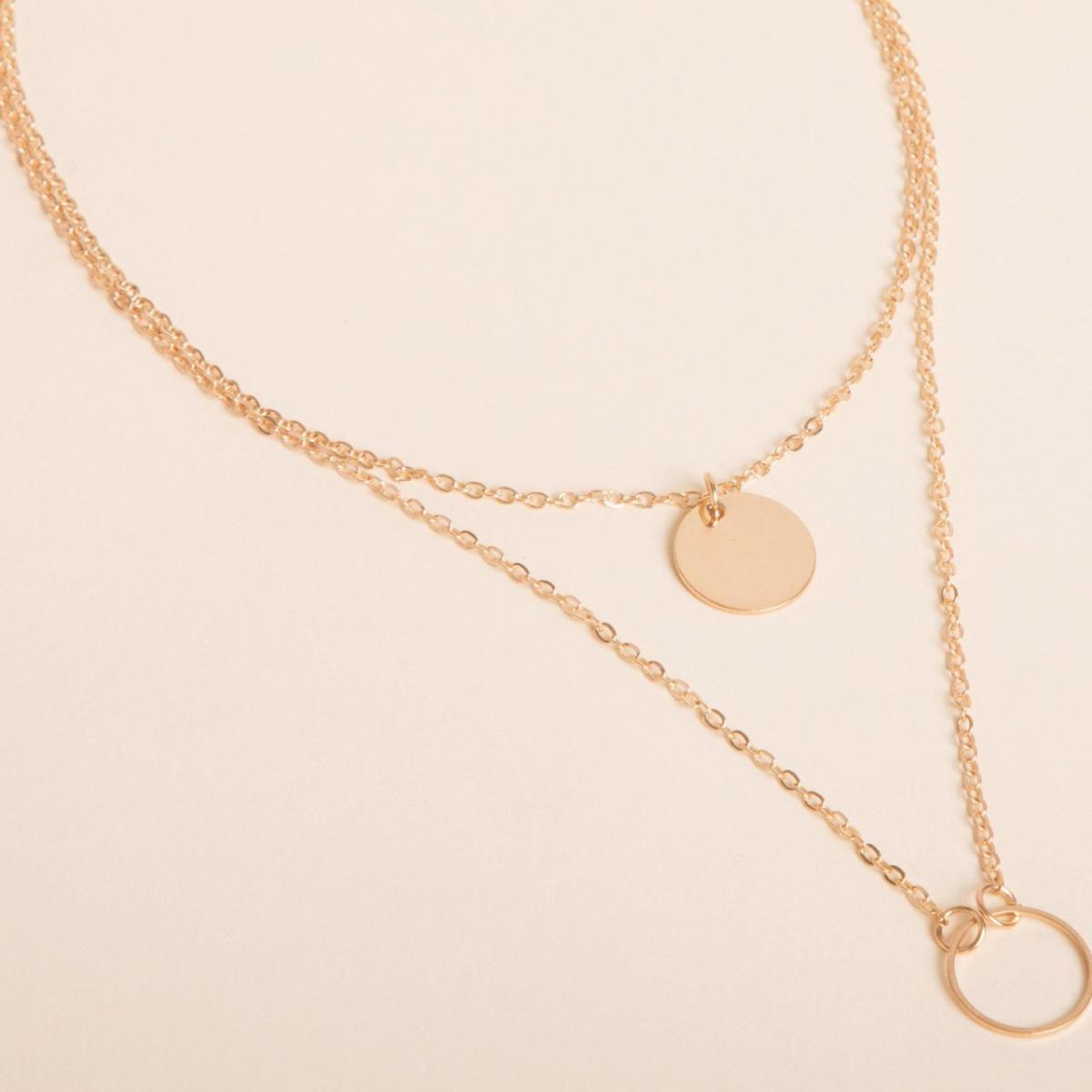 Round Pendant - Multilayer Necklace