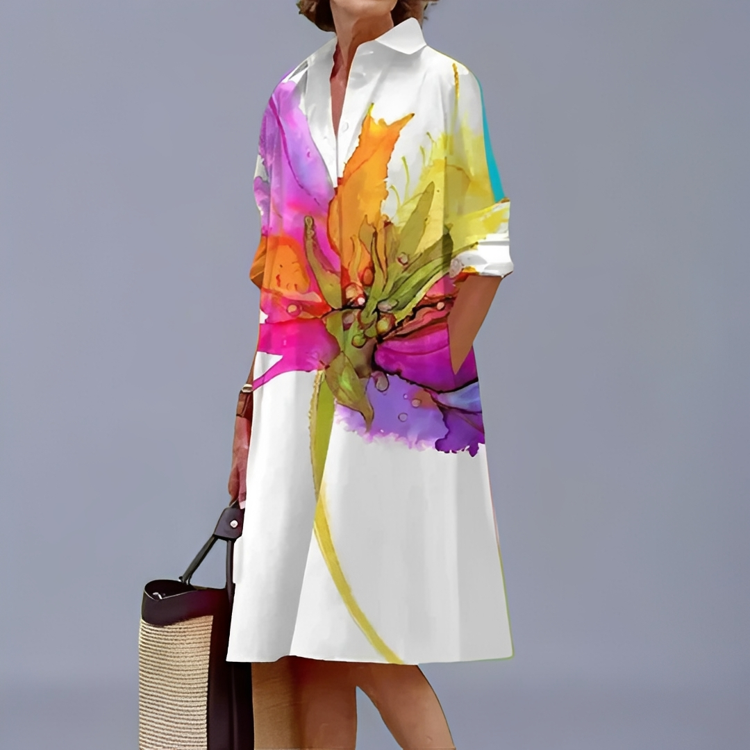 Vevien - Trendy flowy dress