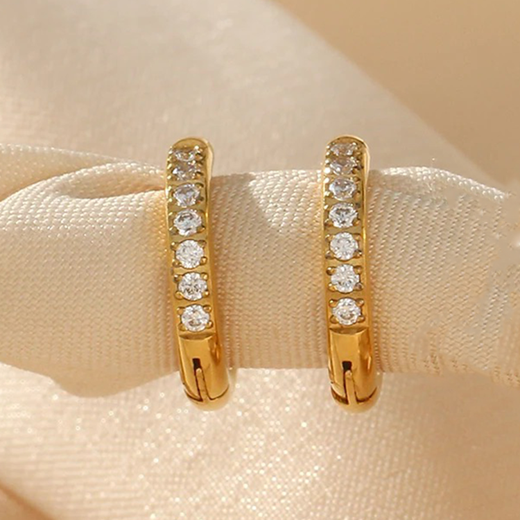 Jane – Huggie Hoops with Shiny Details