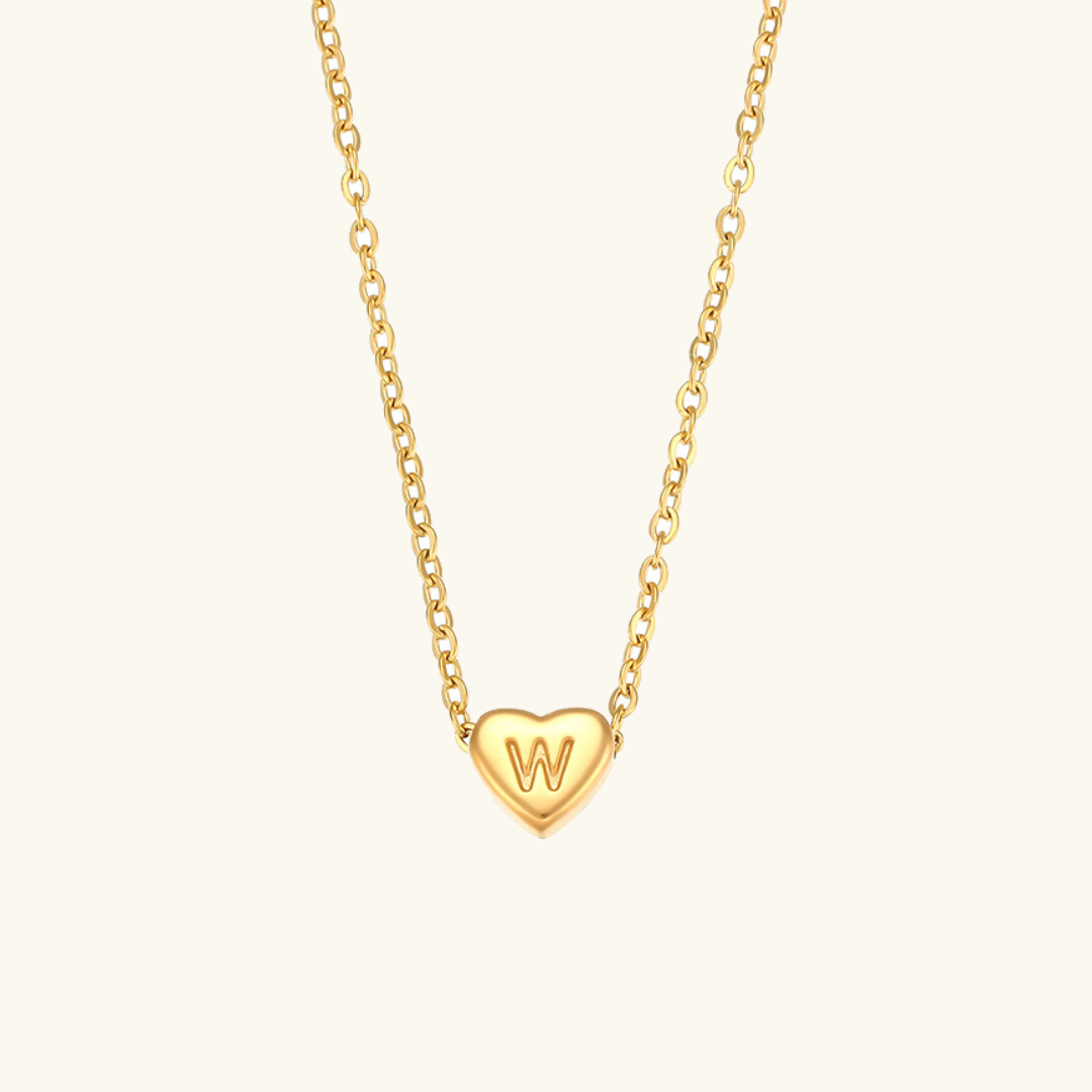 Heart - Gold Initials Necklace