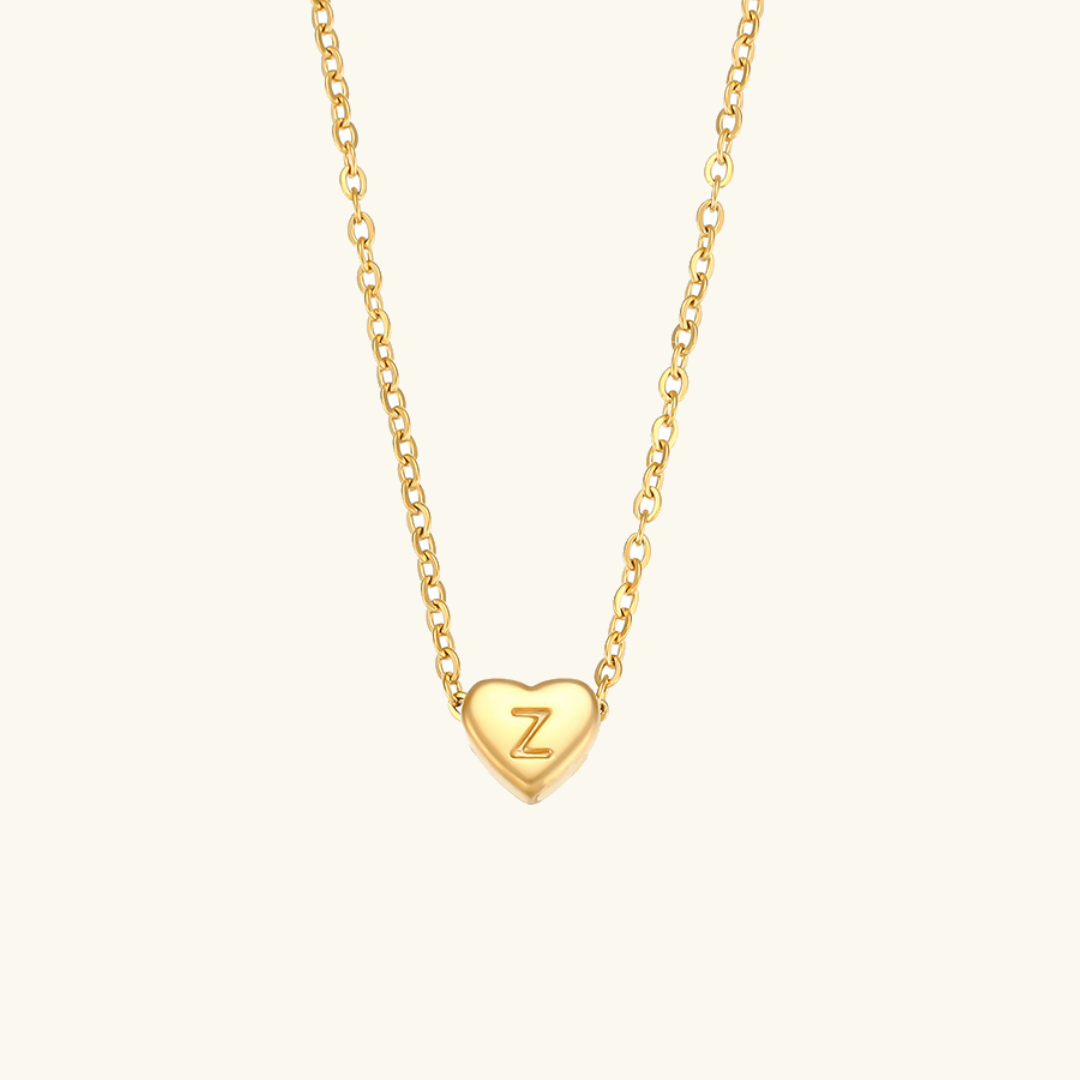 Heart - Gold Initials Necklace