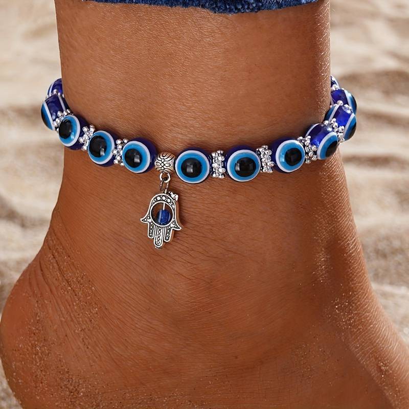 Evil Eye Ocean Style Anklet - Karma and Luck