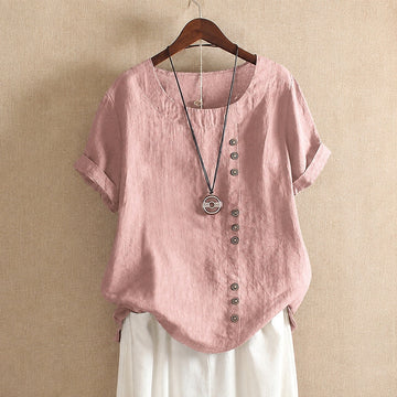 Julianny - Short-sleeved blouse with buttons