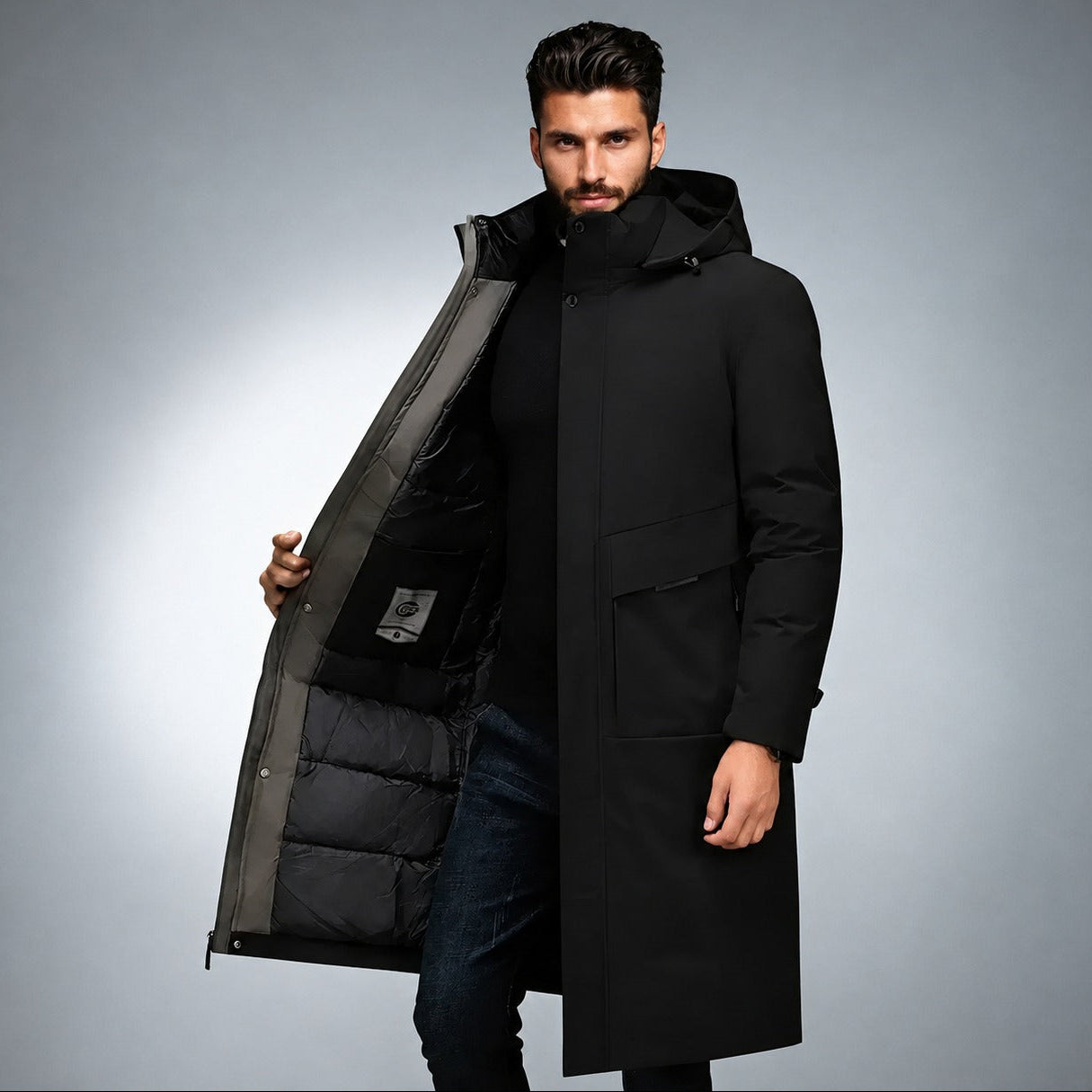 Viktor - Long, warm coat for winter