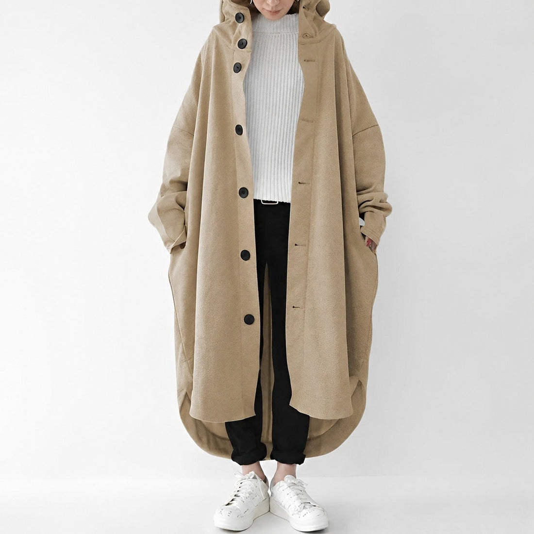 Jennica - Women's long, flowing trench coat