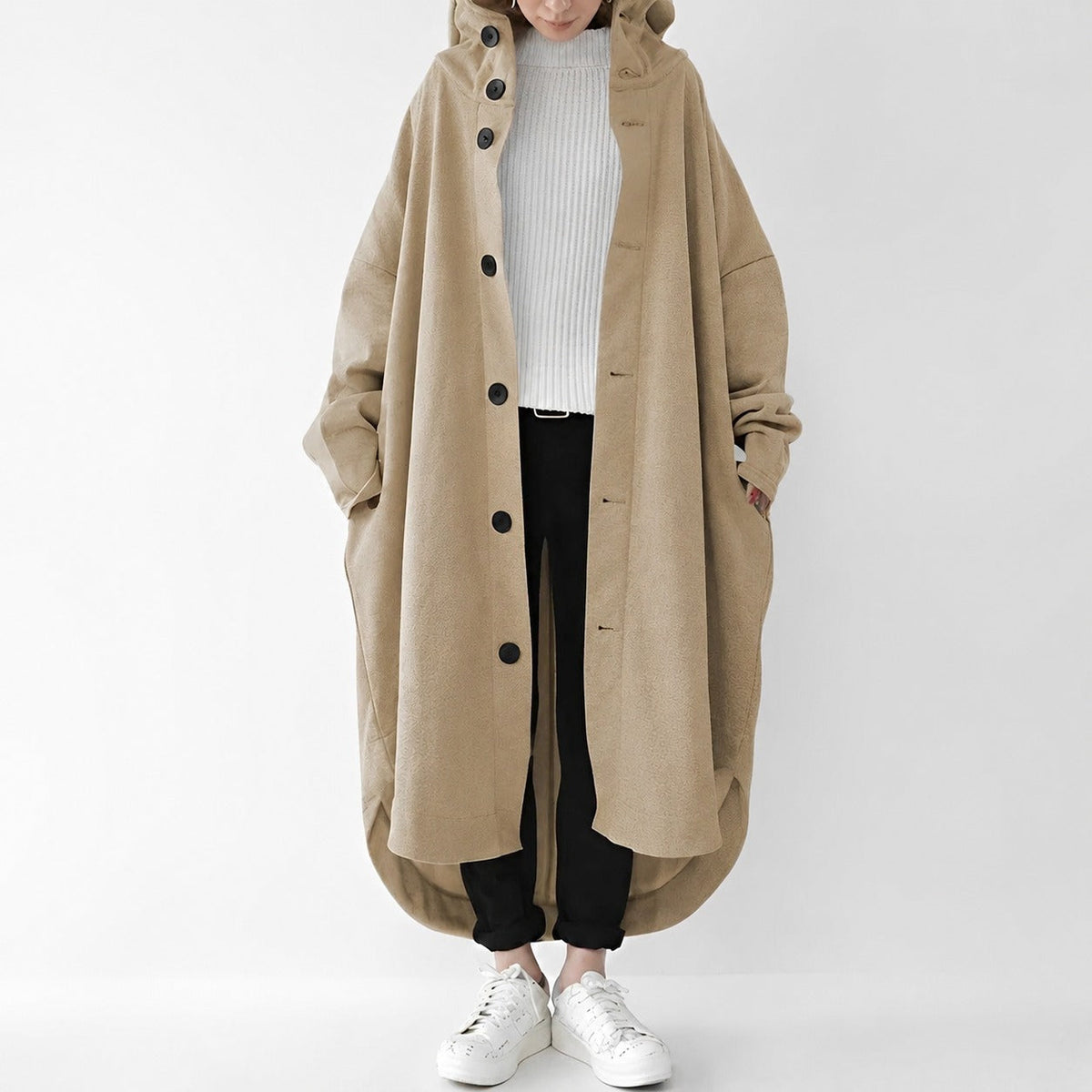 Jennica - Women's long, flowing trench coat