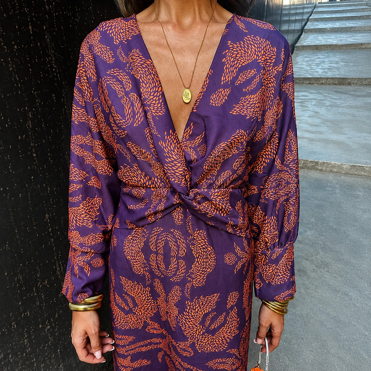 Grace - Elegant Dress with Floral Pattern and Bow