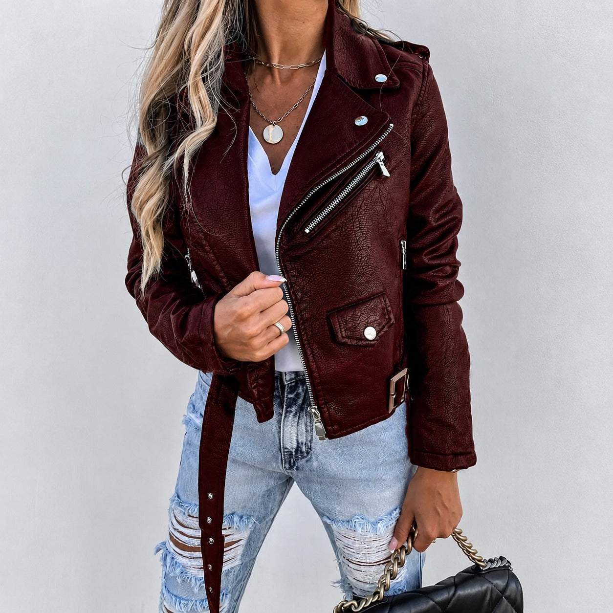 Alivia - Classic women's jacket with zipper