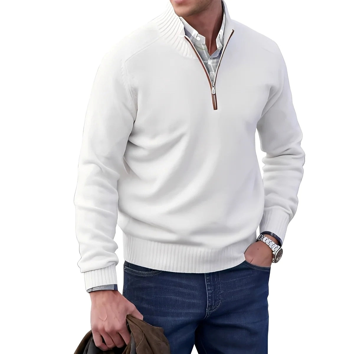Gabriel - Casual men's sweater with zipper