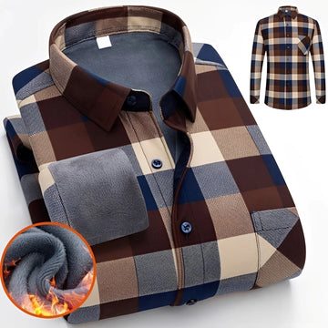 Anton - Stylish, warm checkered shirt for men