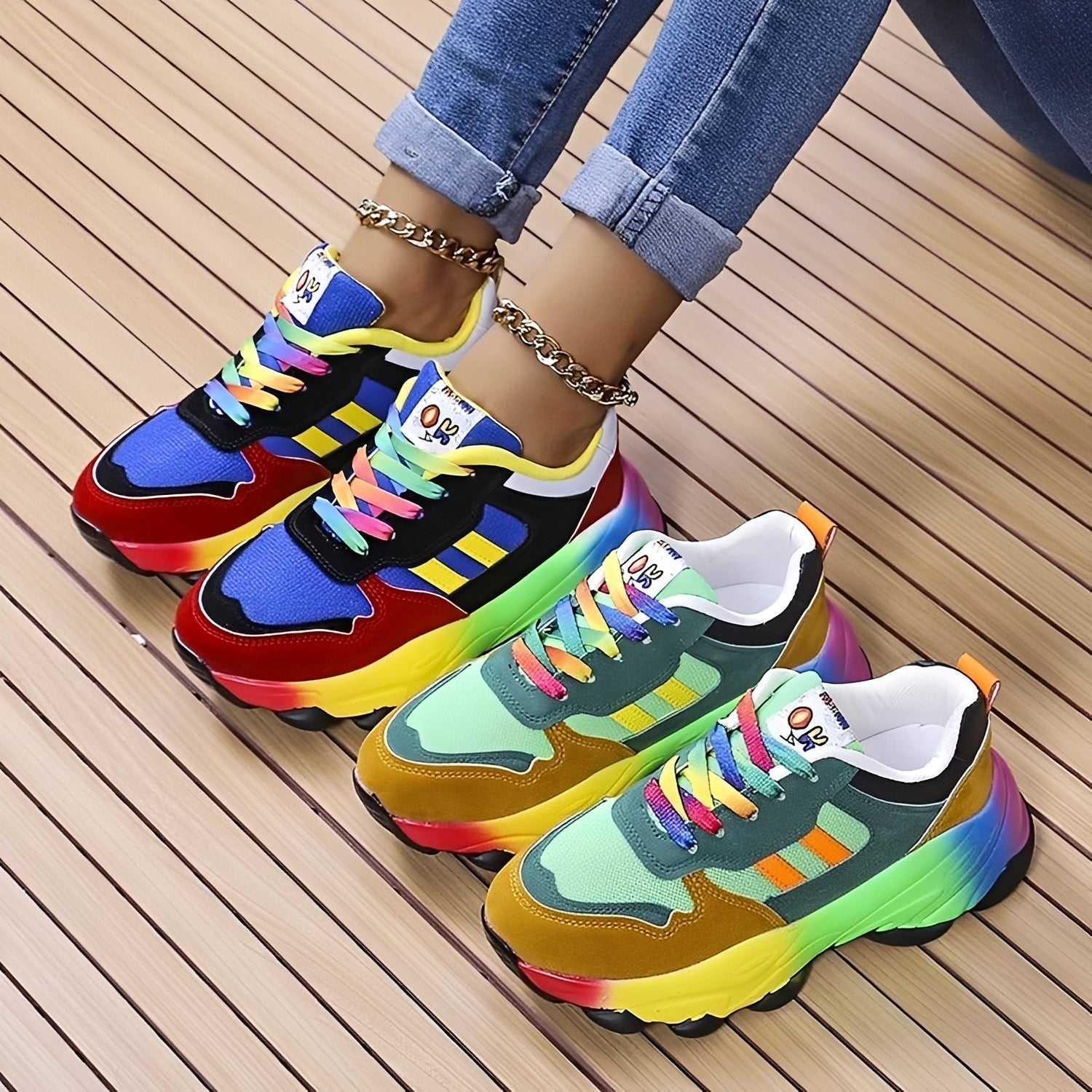 Erika - Cozy Rainbow Shoes