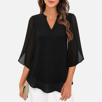 Ella - Breezy top with eye-catching sleeve slits