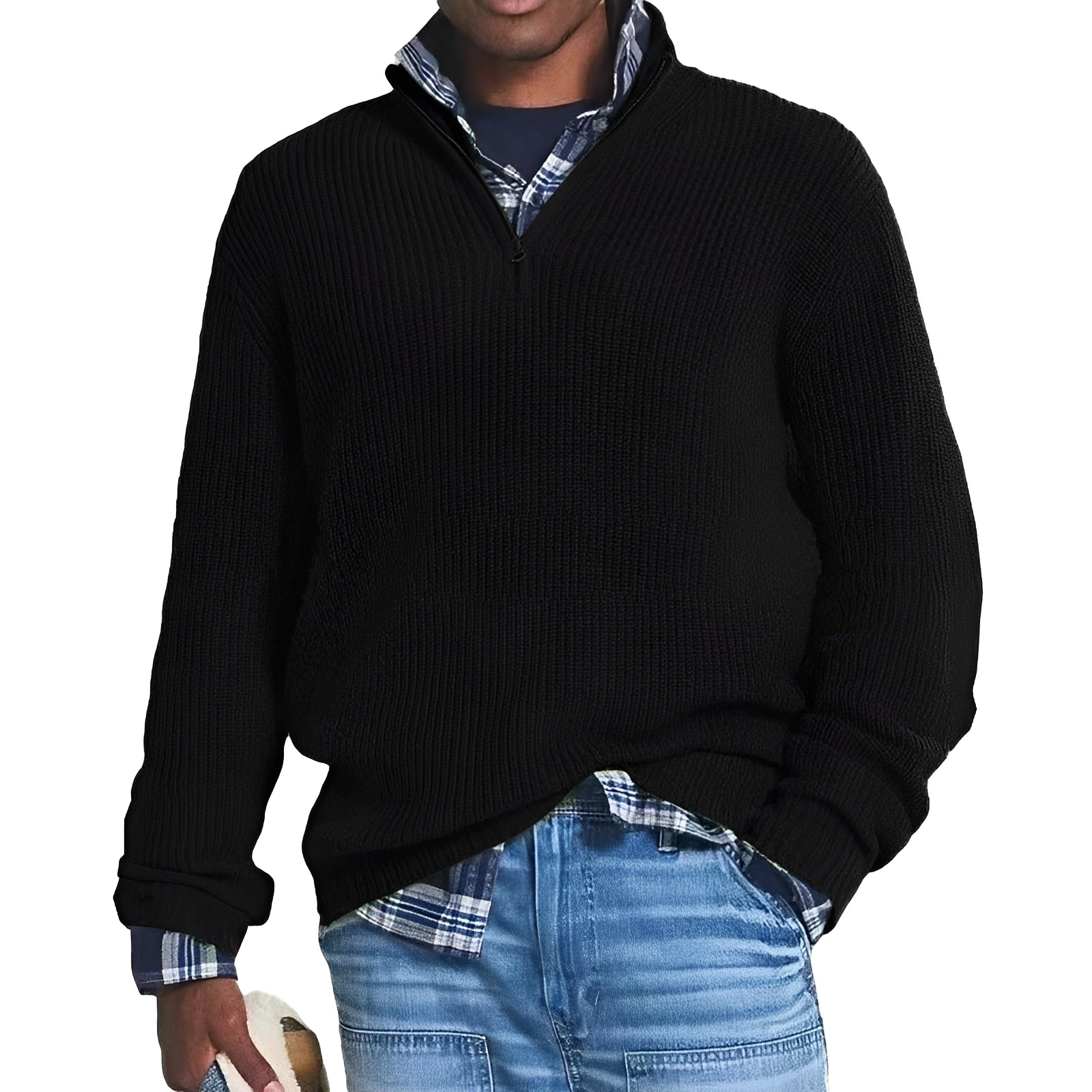 Charlton - Cozy Men's Sweater with a Zipper