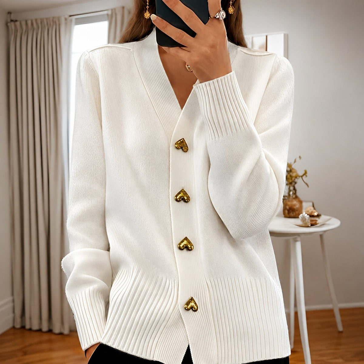 Annalee - Stylish Love Button Cardigan for Women