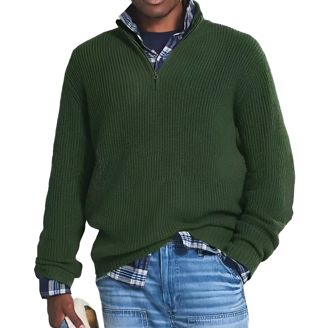 Charlton - Cozy Men's Sweater with a Zipper