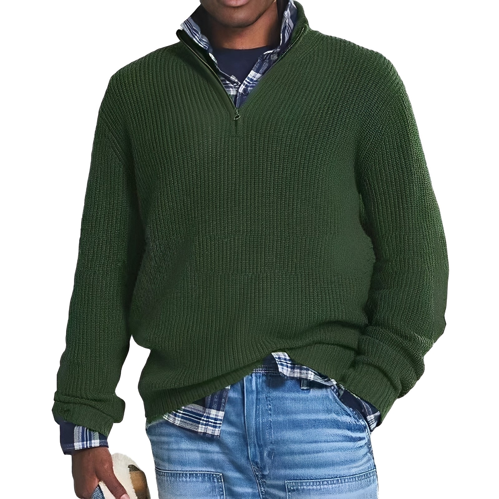 Charlton - Cozy Men's Sweater with a Zipper