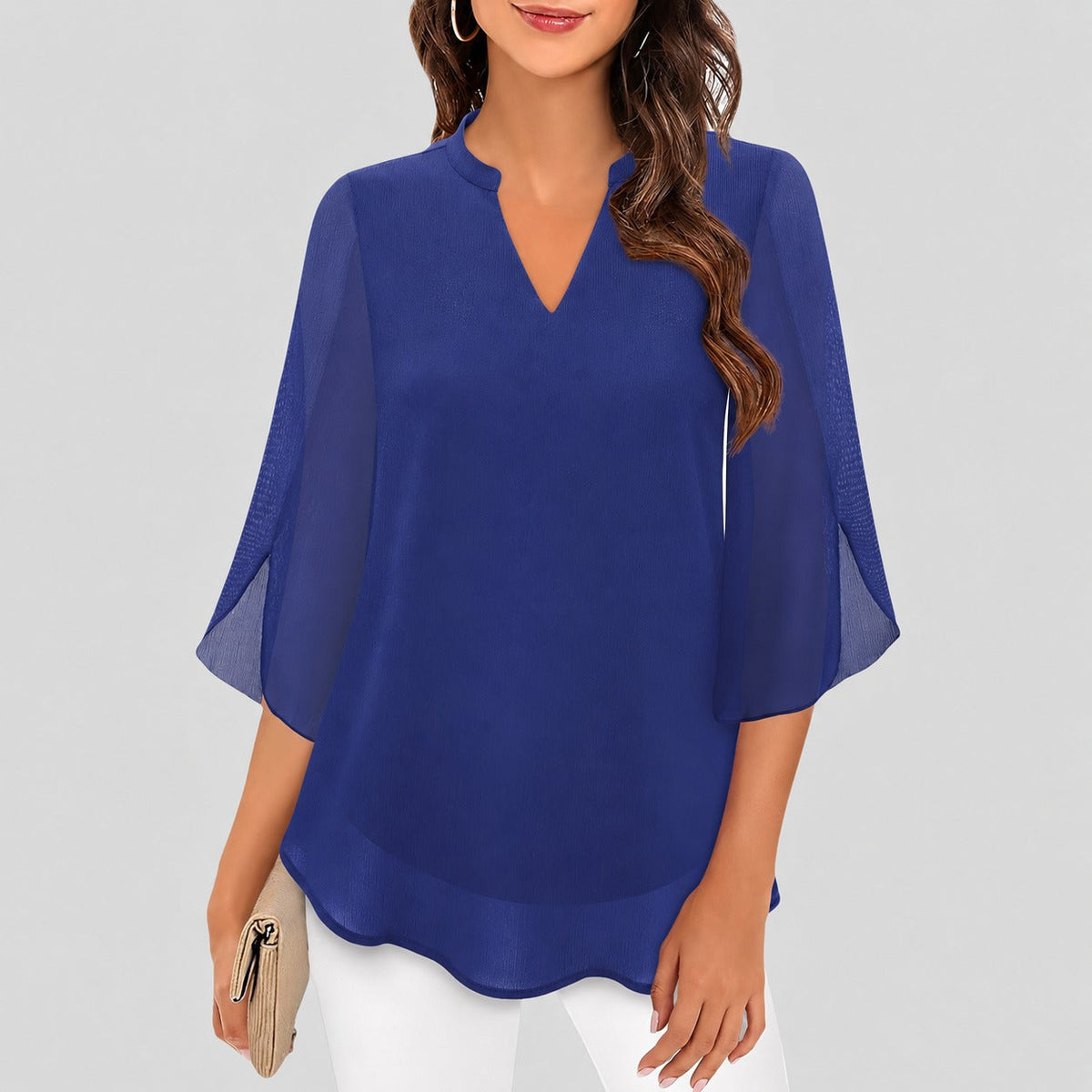 Ella - Breezy top with eye-catching sleeve slits