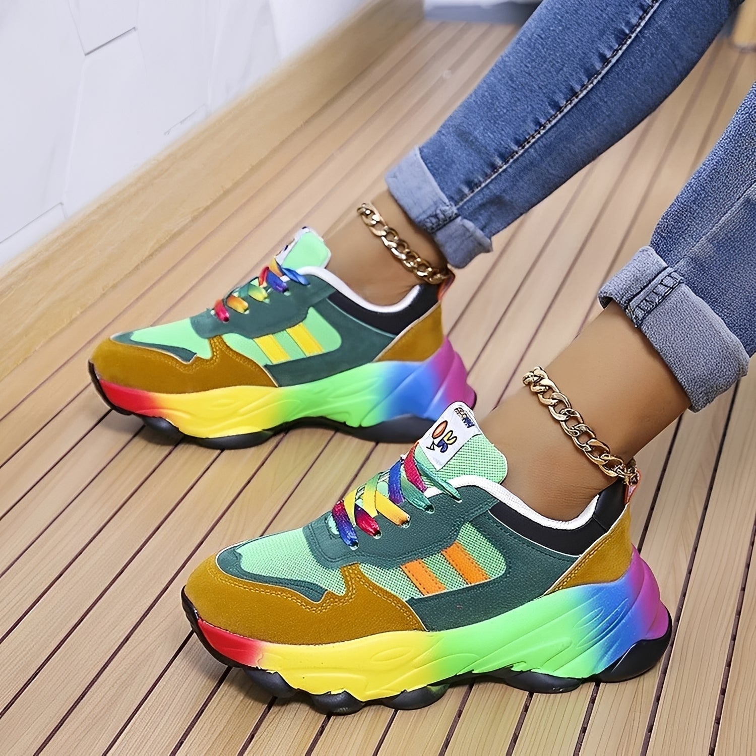 Erika - Cozy Rainbow Shoes