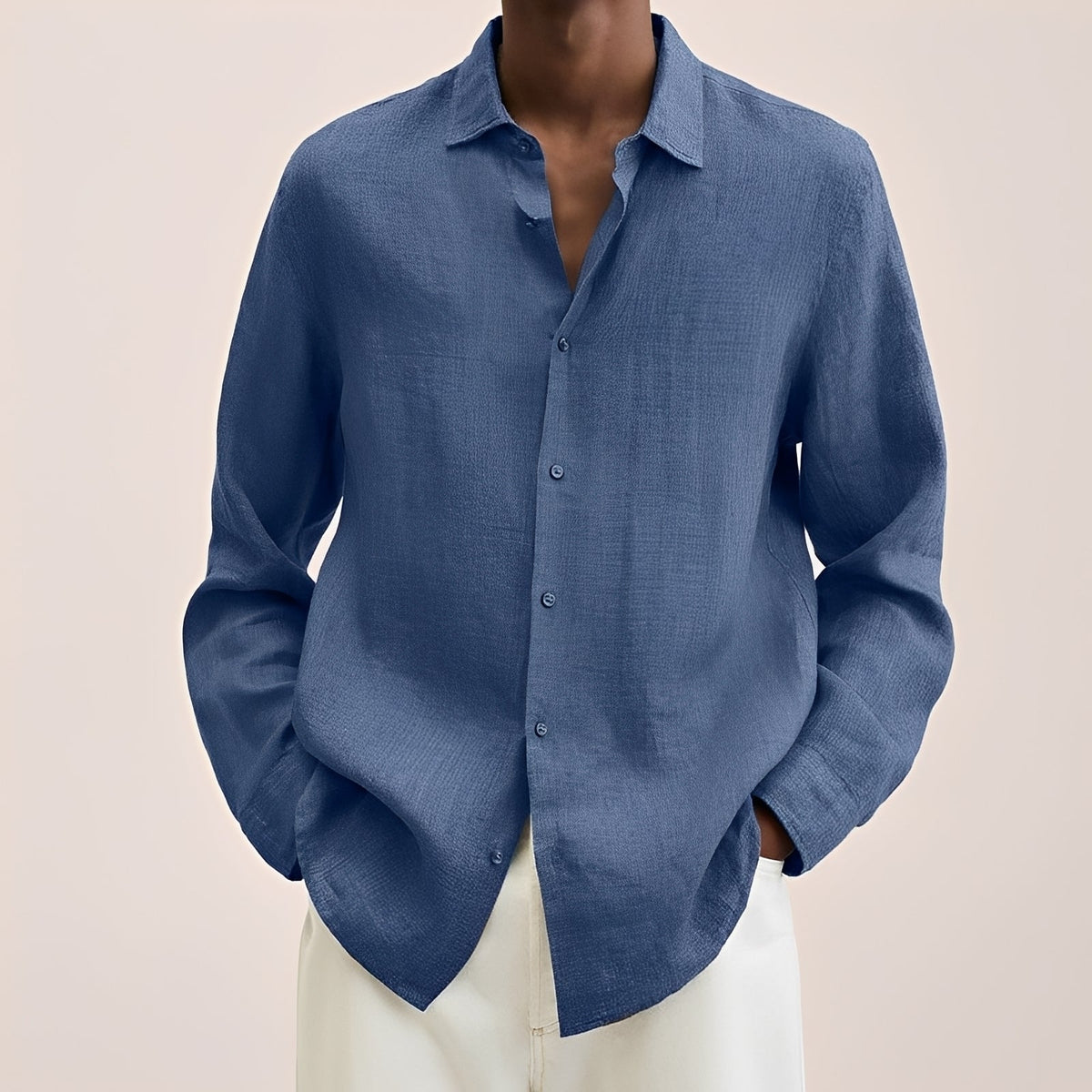 Calvin - Long-sleeved shirt for men made of lightweight fabric