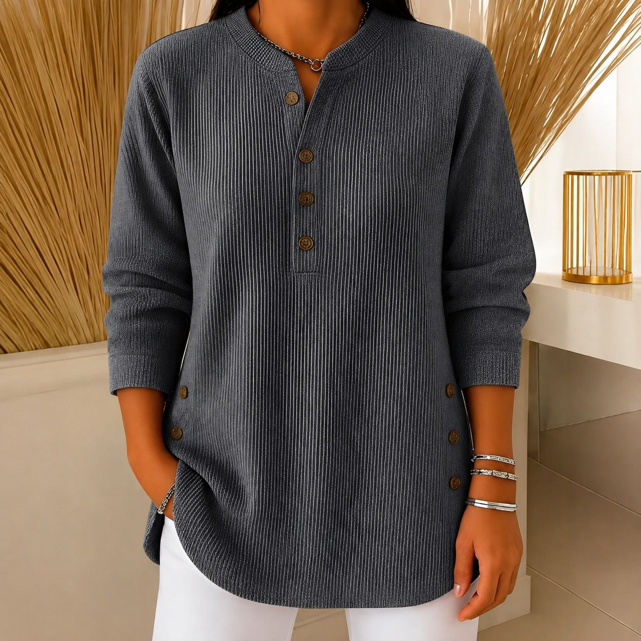 Jocelyn - A casual women's sweater with buttons