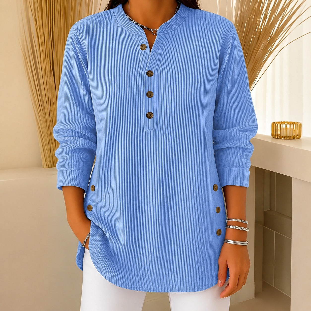 Jocelyn - A casual women's sweater with buttons