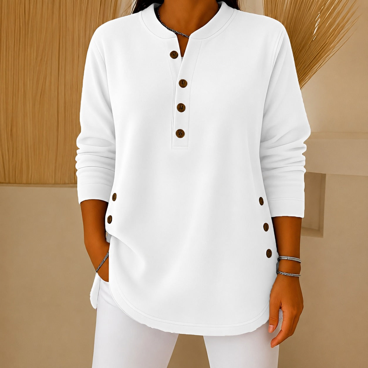 Jocelyn - A casual women's sweater with buttons