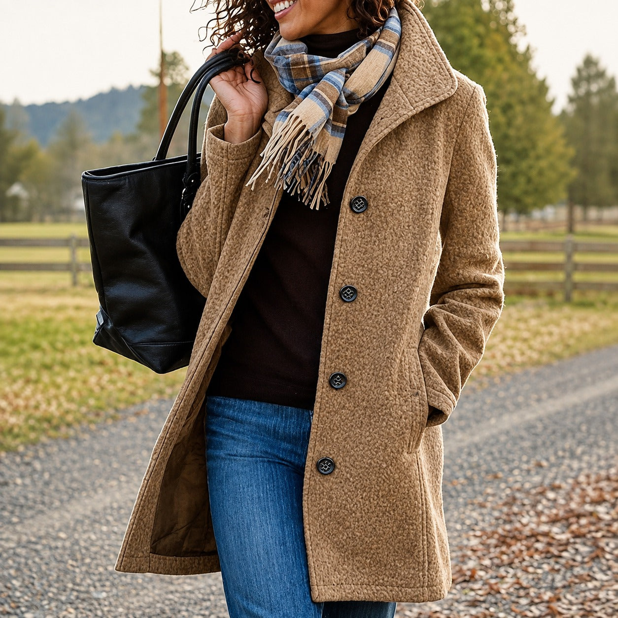 Harper - Cozy mid-length coat
