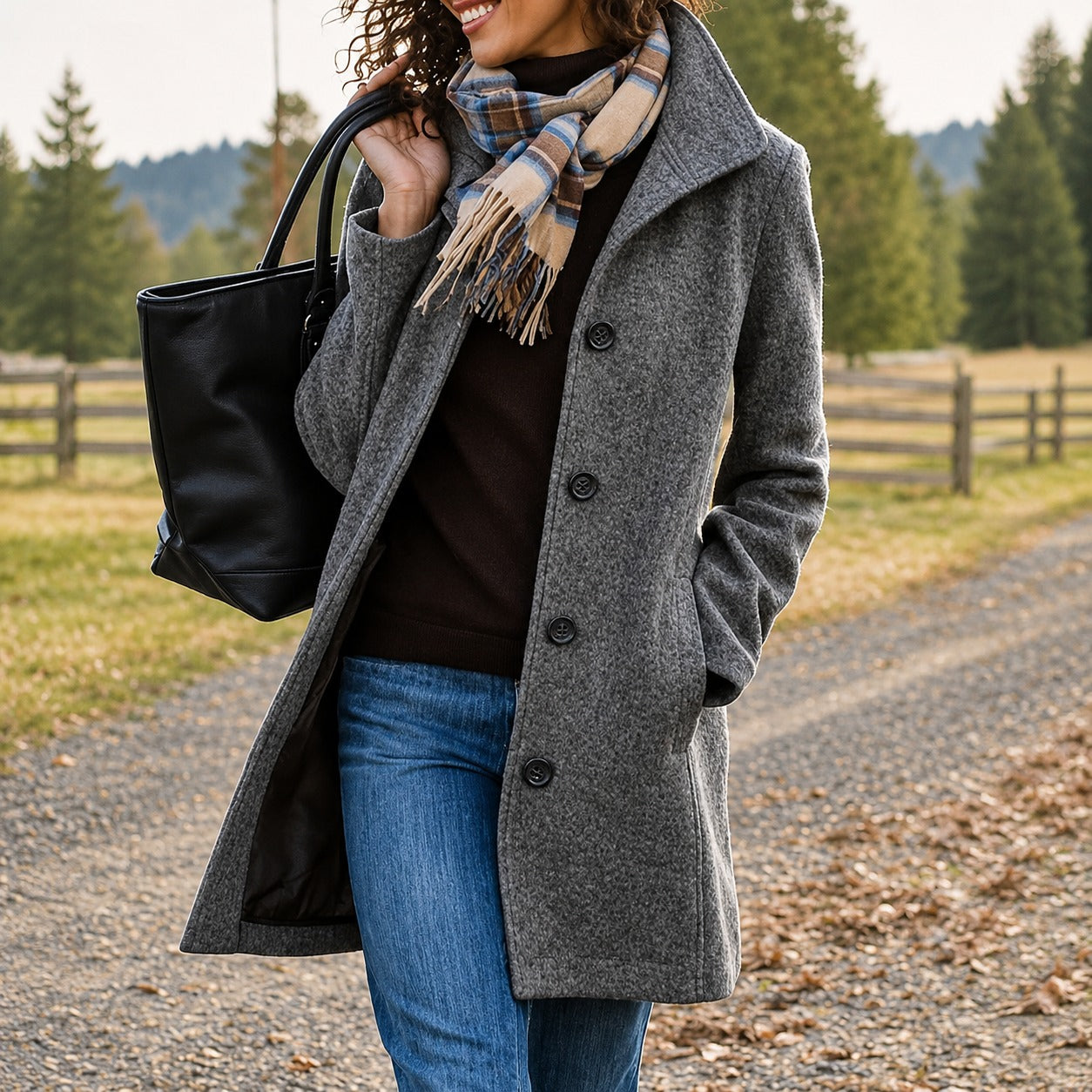 Harper - Cozy mid-length coat