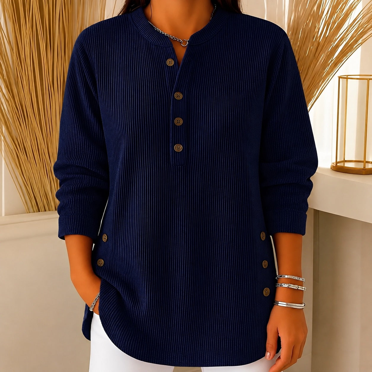 Jocelyn - A casual women's sweater with buttons