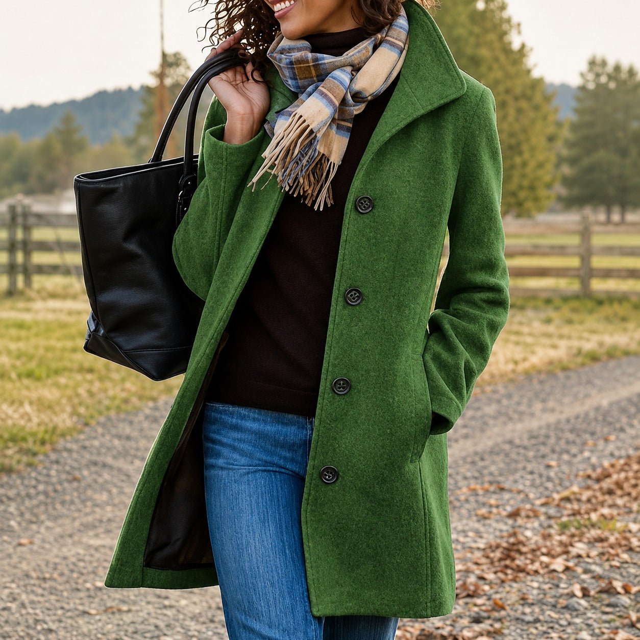 Harper - Cozy mid-length coat