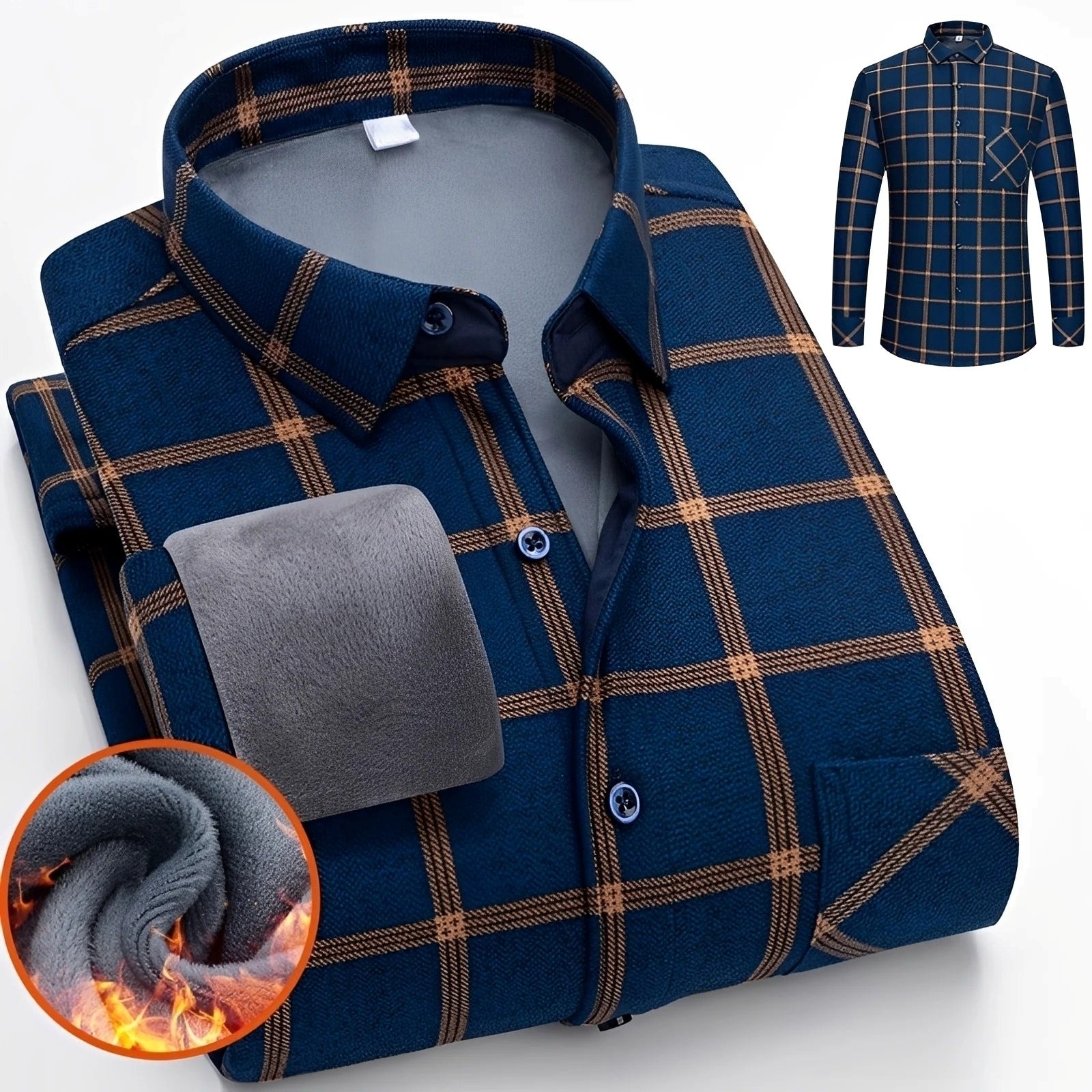 Anton - Stylish, warm checkered shirt for men