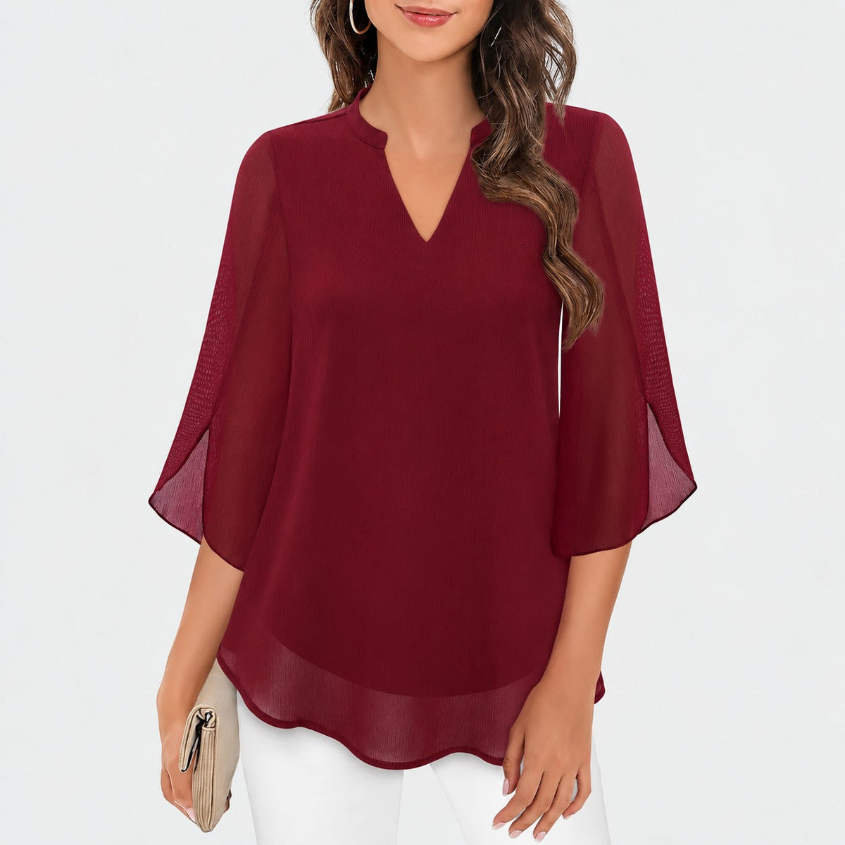 Ella - Breezy top with eye-catching sleeve slits