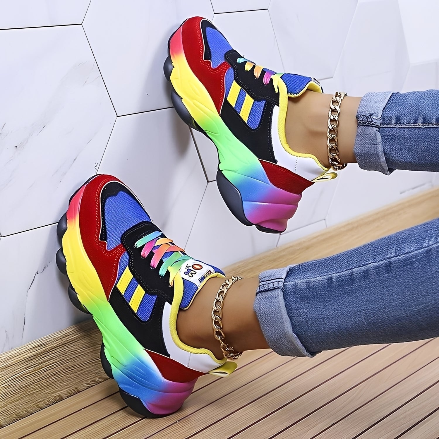 Erika - Cozy Rainbow Shoes