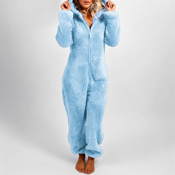 Jasmine - Warm hooded jumpsuit for women