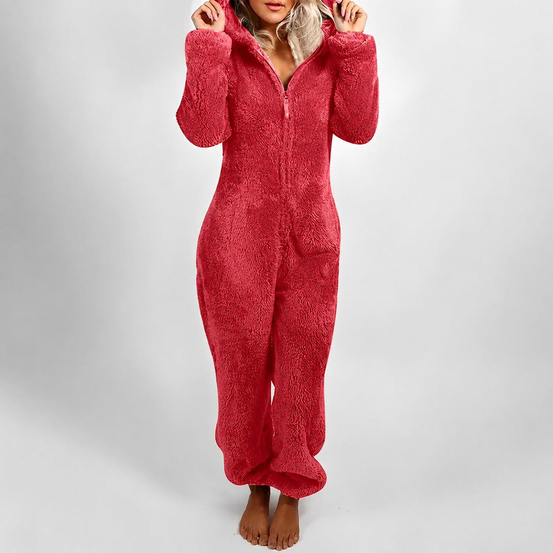 Jasmine - Warm hooded jumpsuit for women