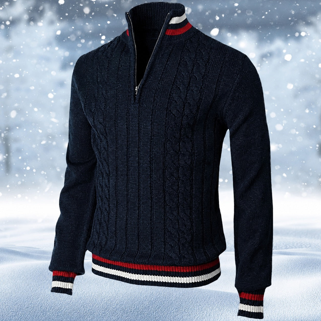 Ralph - Fashionable Men's Sweater with a Zipper
