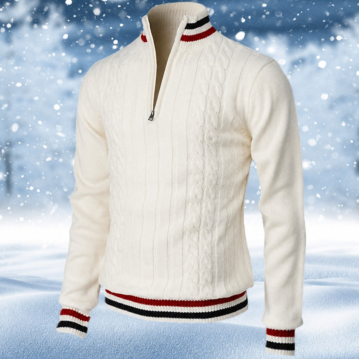 Ralph - Fashionable Men's Sweater with a Zipper