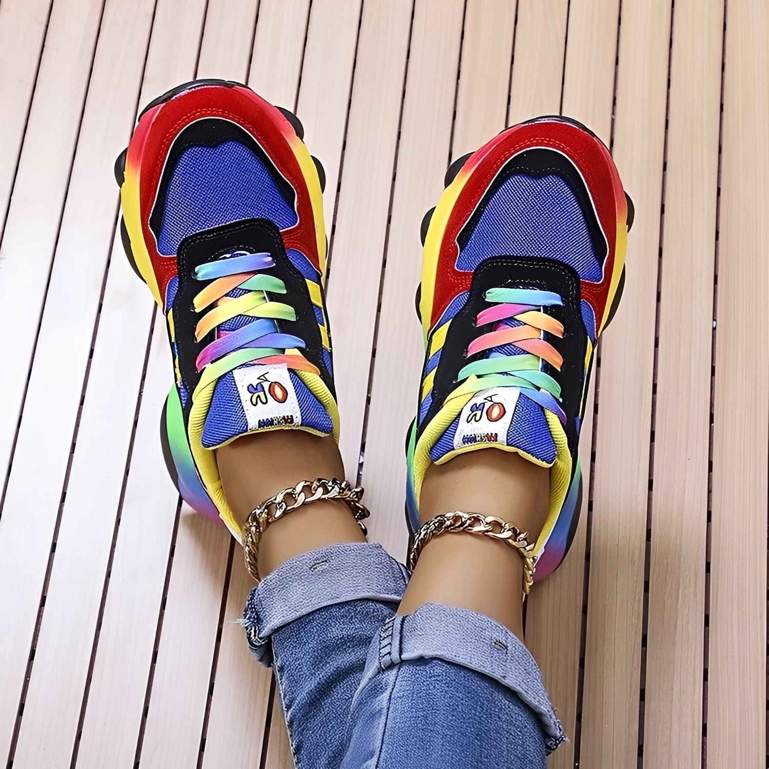 Erika - Cozy Rainbow Shoes