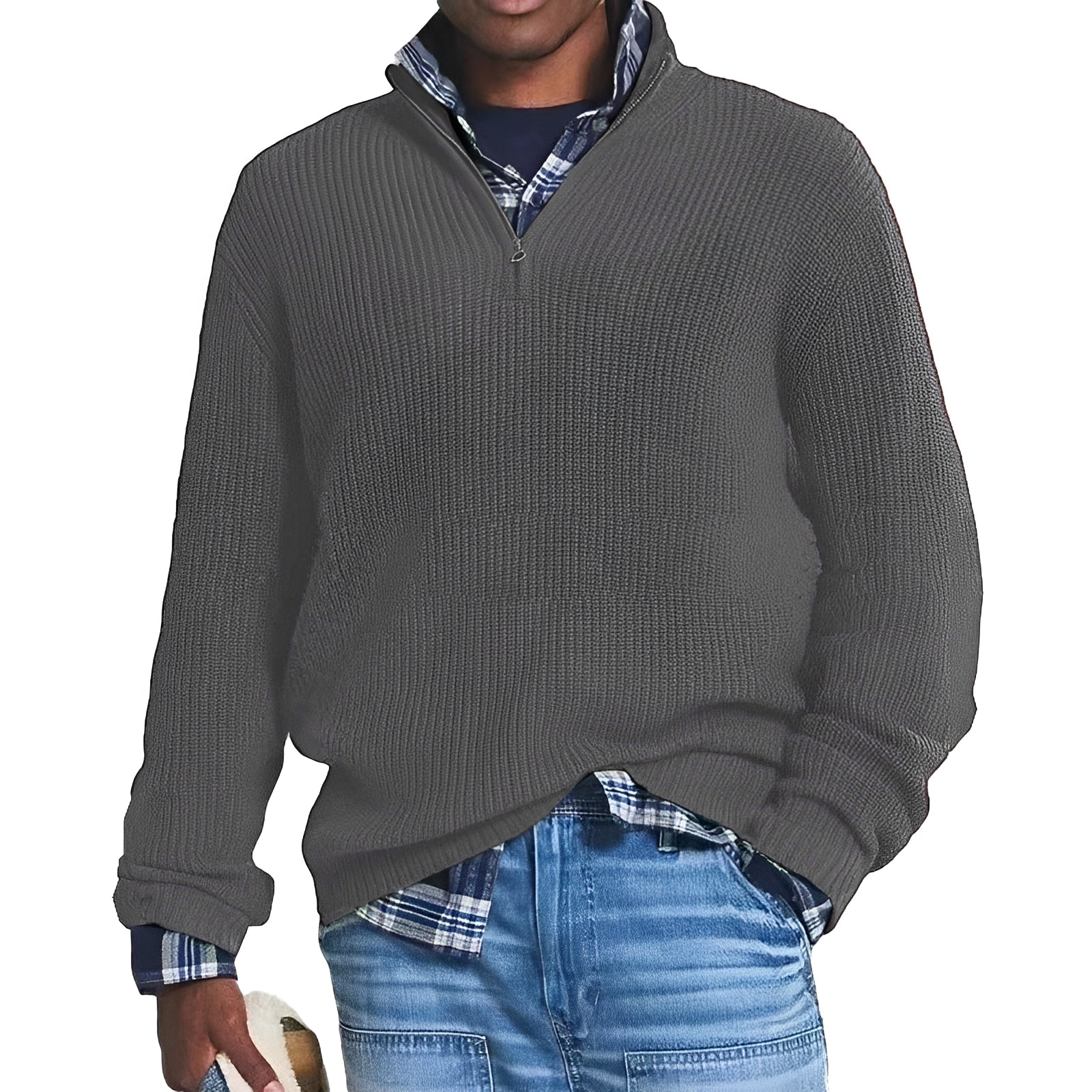 Charlton - Cozy Men's Sweater with a Zipper