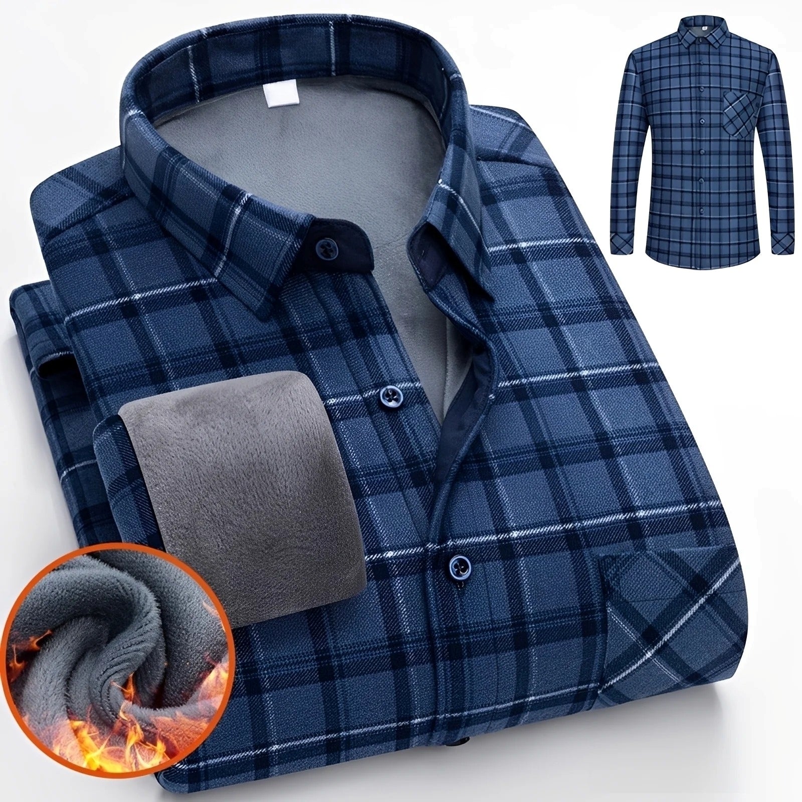 Anton - Stylish, warm checkered shirt for men