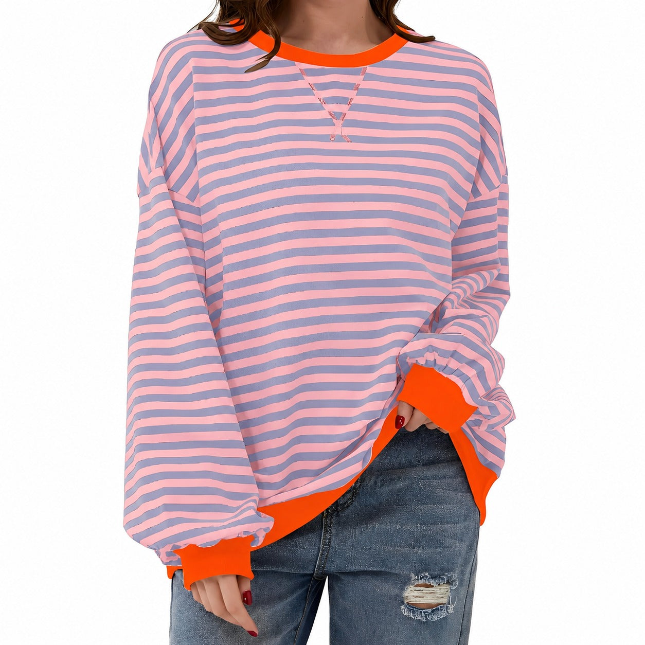 Judith - Casual striped women's sweater