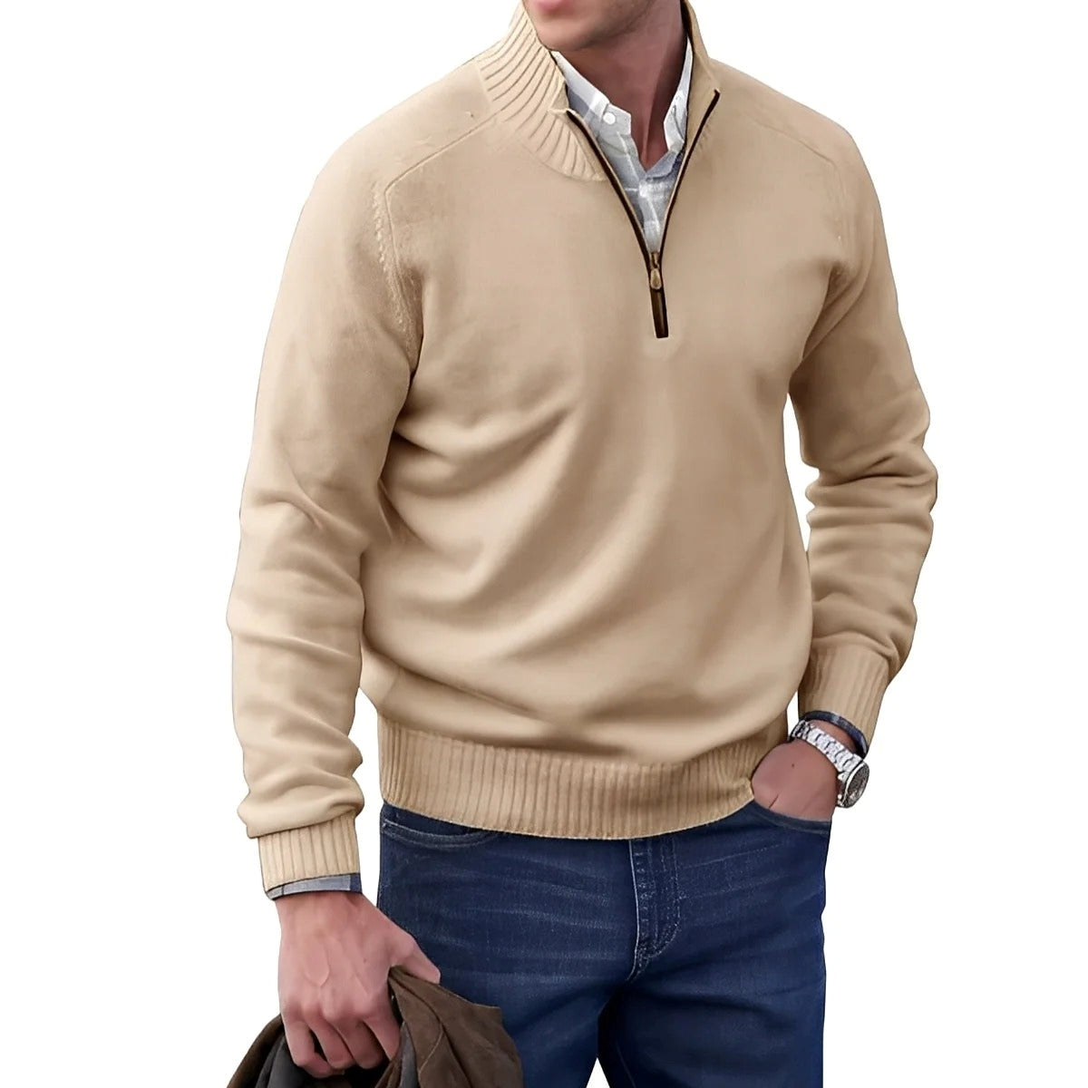 Gabriel - Casual men's sweater with zipper