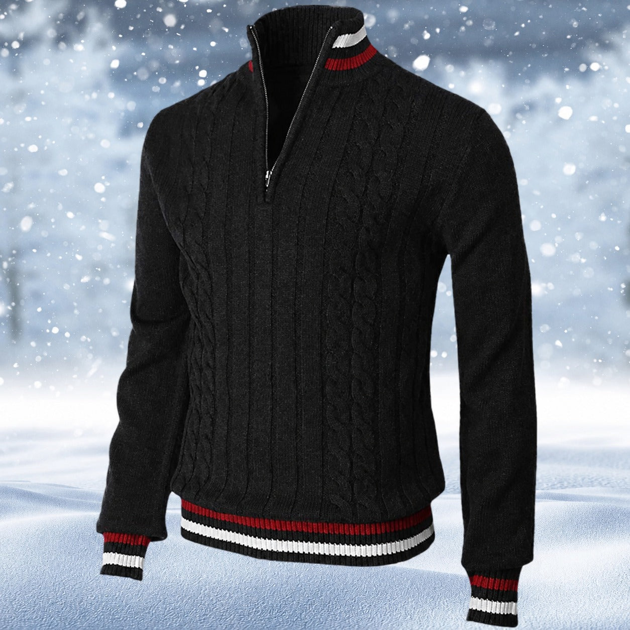 Ralph - Fashionable Men's Sweater with a Zipper
