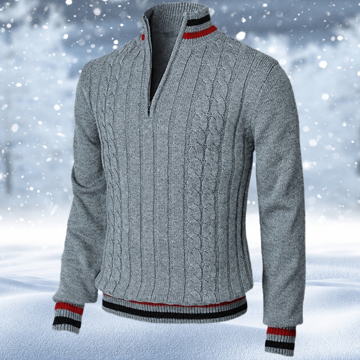 Ralph - Fashionable Men's Sweater with a Zipper