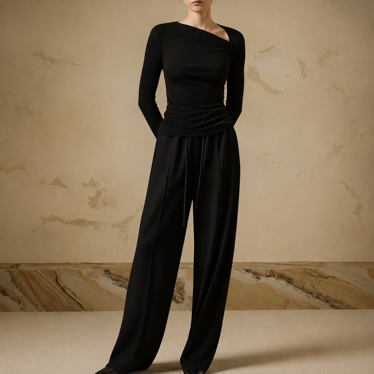 Selina - Ribbed, slim-fit long-sleeve top