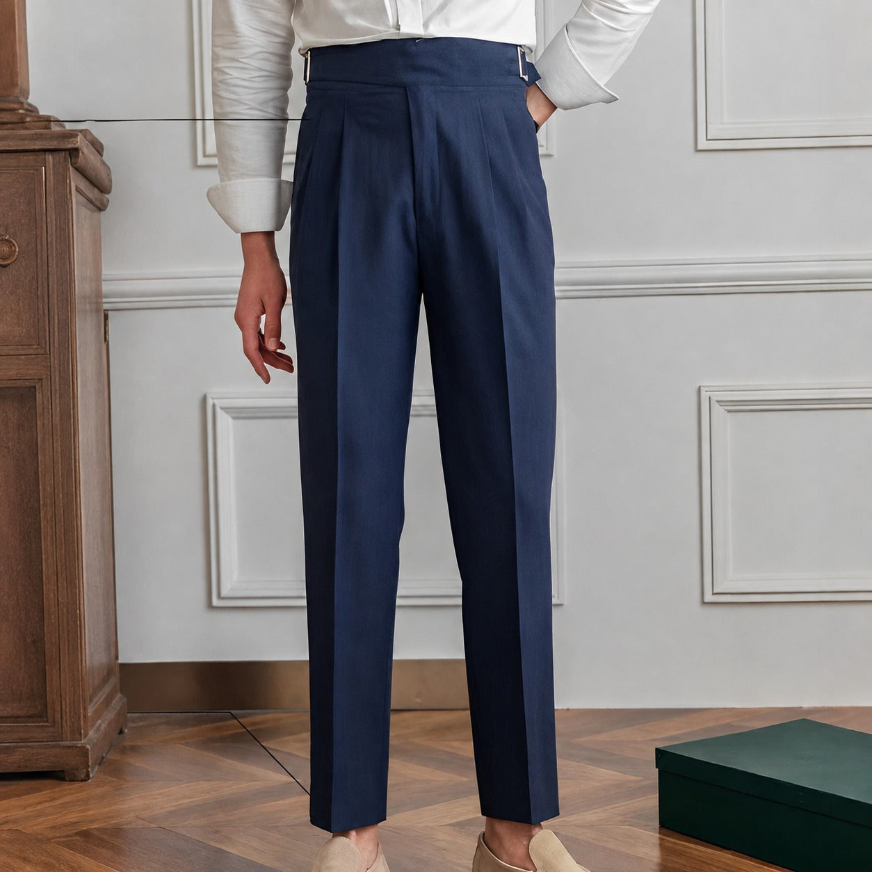 Bronson - Men's formal pants with adjustable buckle