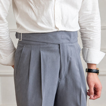 Bronson - Men's formal pants with adjustable buckle