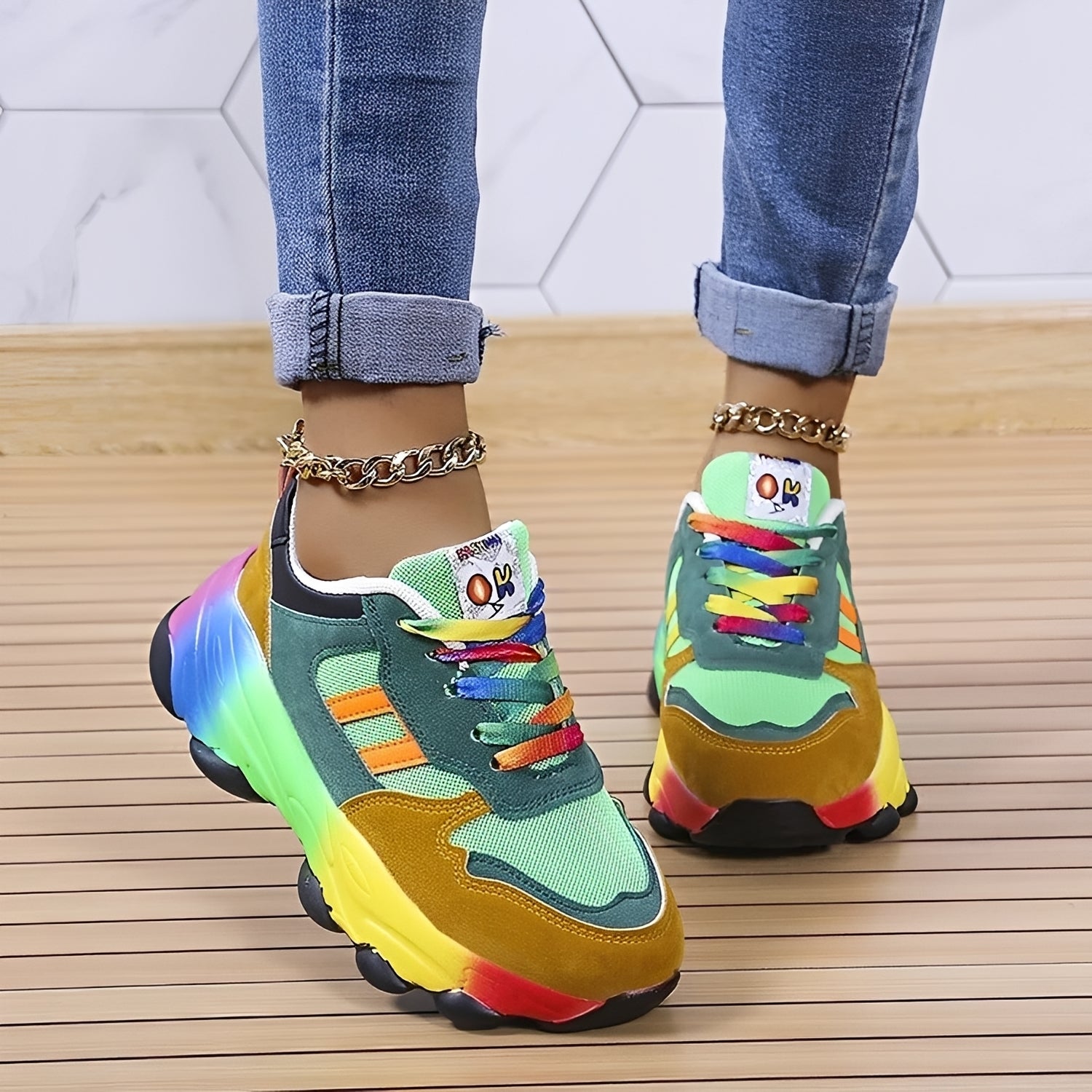 Erika - Cozy Rainbow Shoes