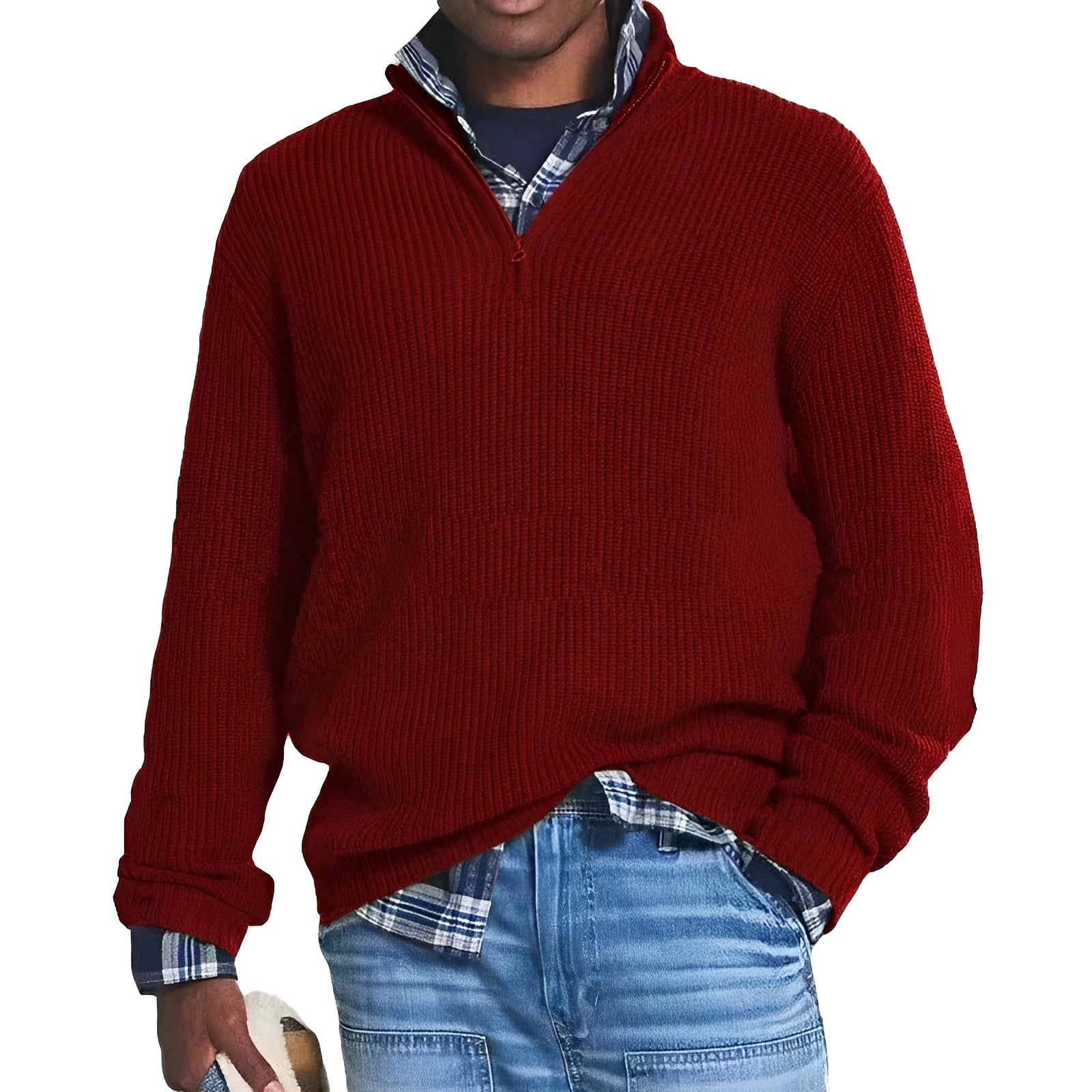 Charlton - Cozy Men's Sweater with a Zipper